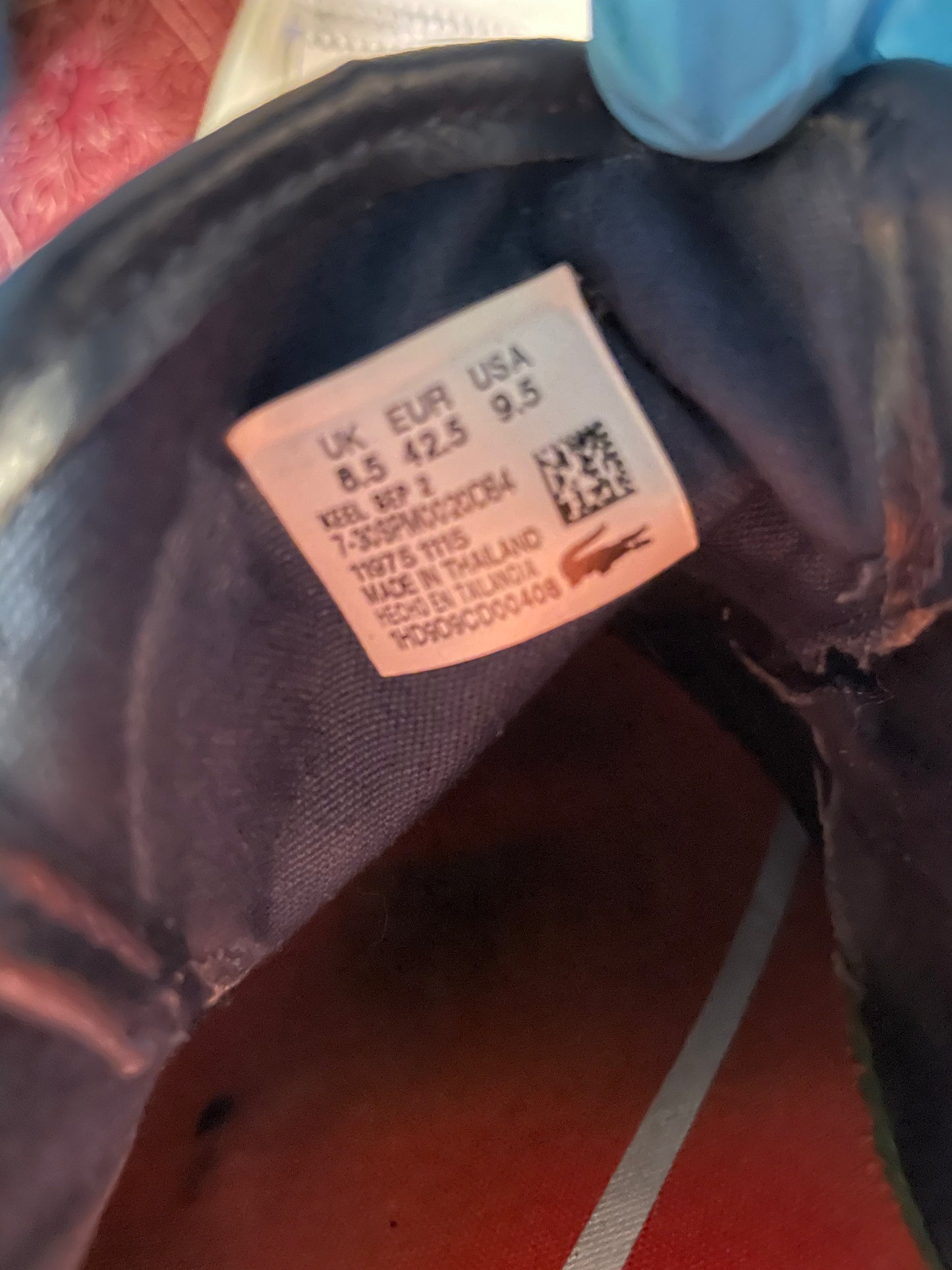 Lacoste Navy Blue Leather Shoes 9.5 size