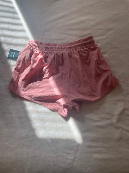 Halara Pink Athletic Running Shorts Drawstring