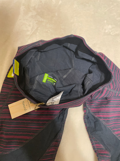 Tasc Athletic Women Purple Striped Leggings