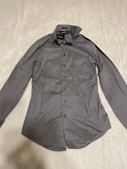 Express Men's 1MX Gray Dress Shirt