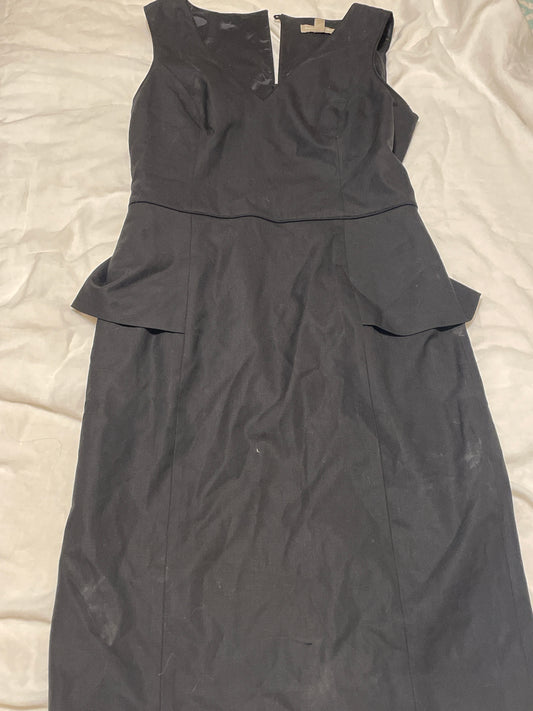 Banana Republic Black Sleeveless Peplum Dress