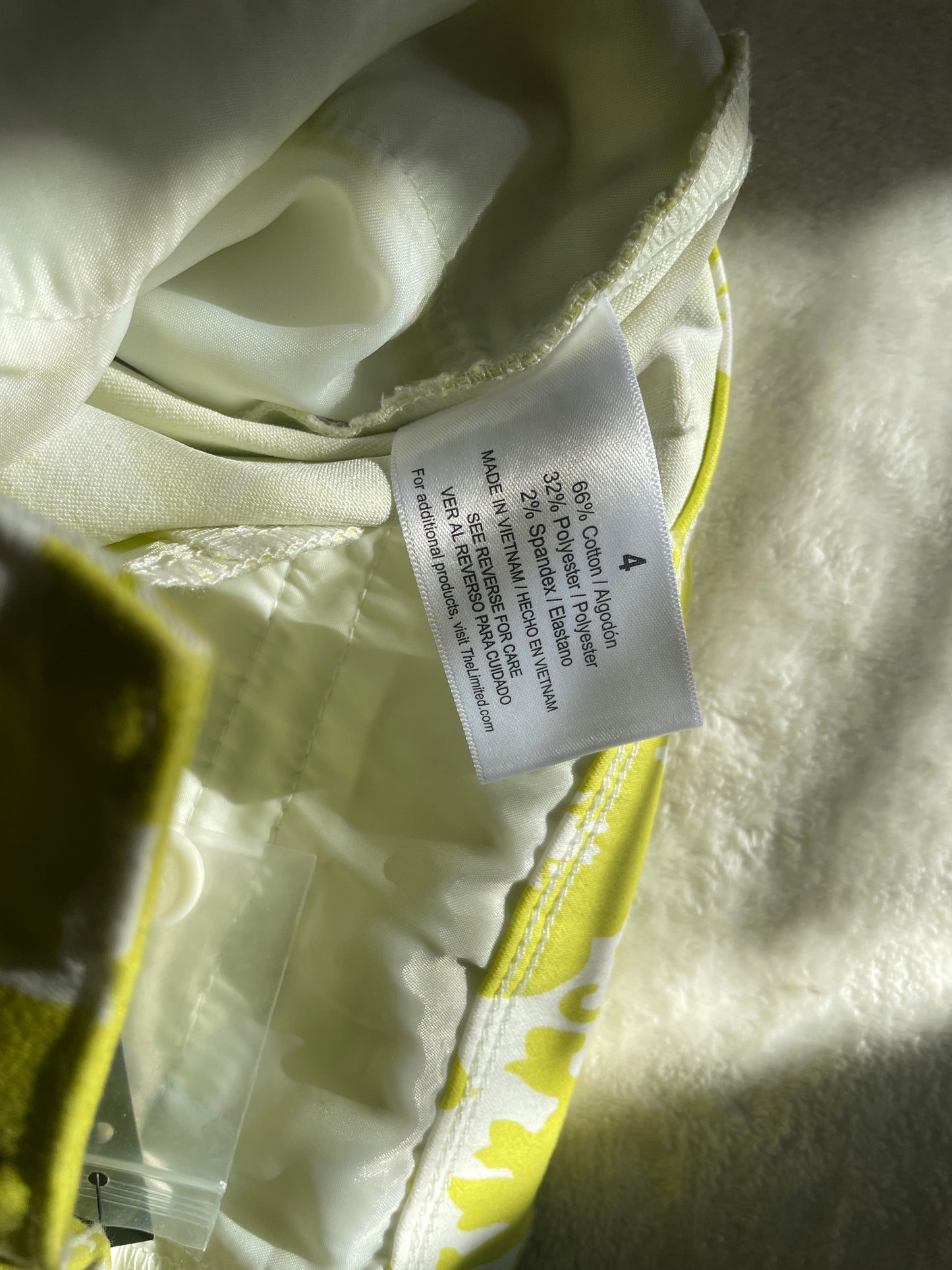 The Limited Lime Green and White Floral Women Shorts