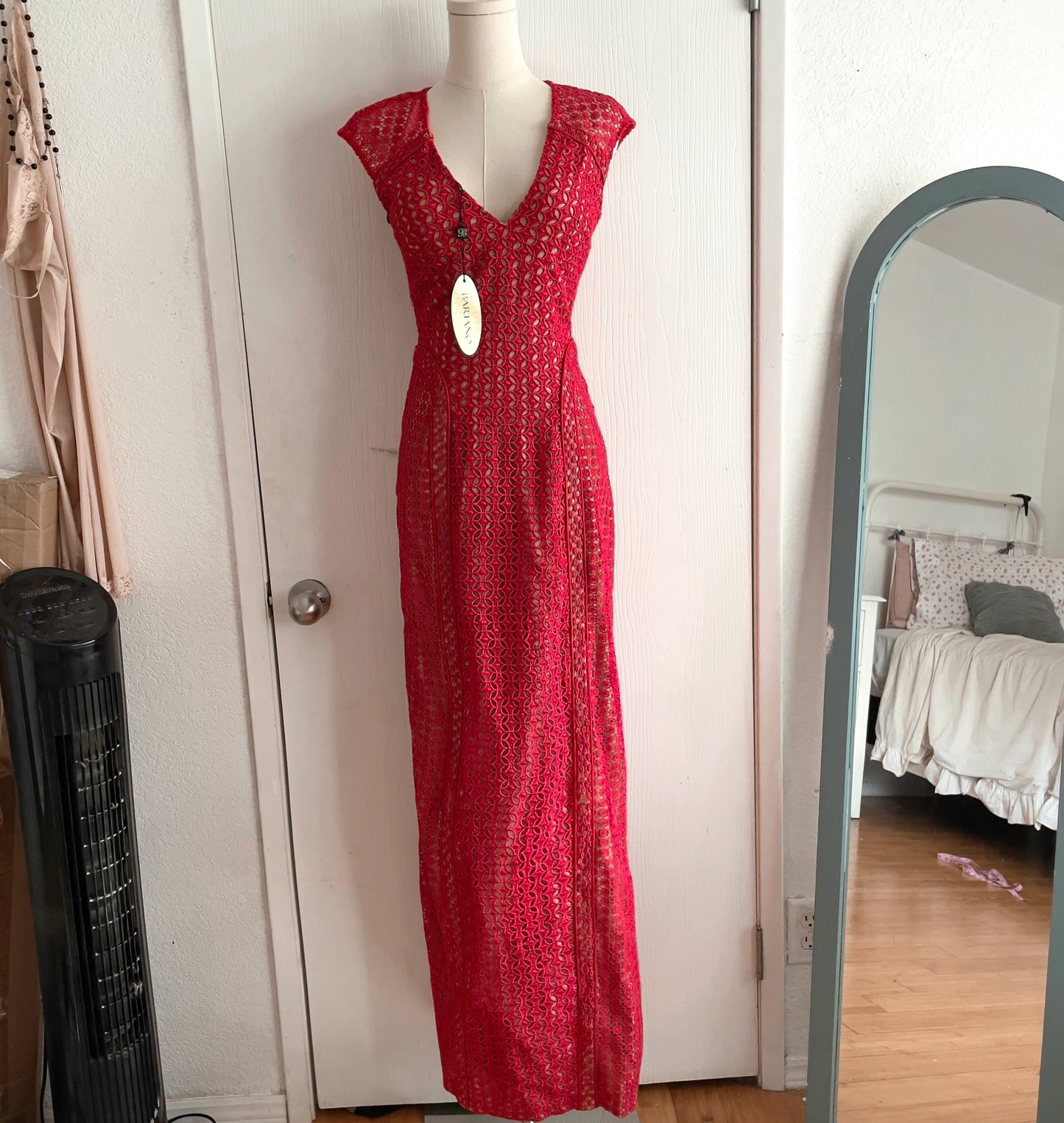 NWT Bariano Red Maxi Dress