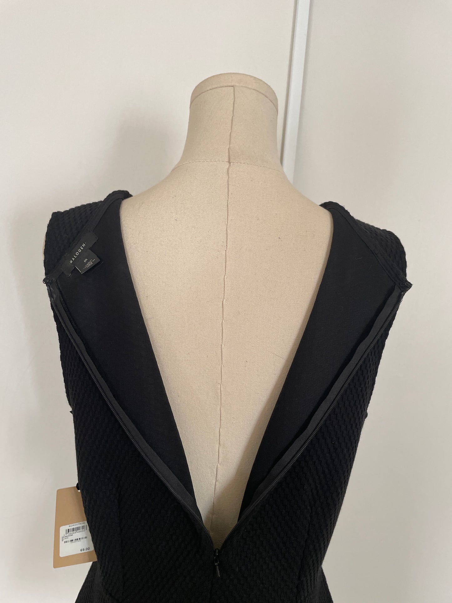 Halogen Sleeveless Black Peplum Dress