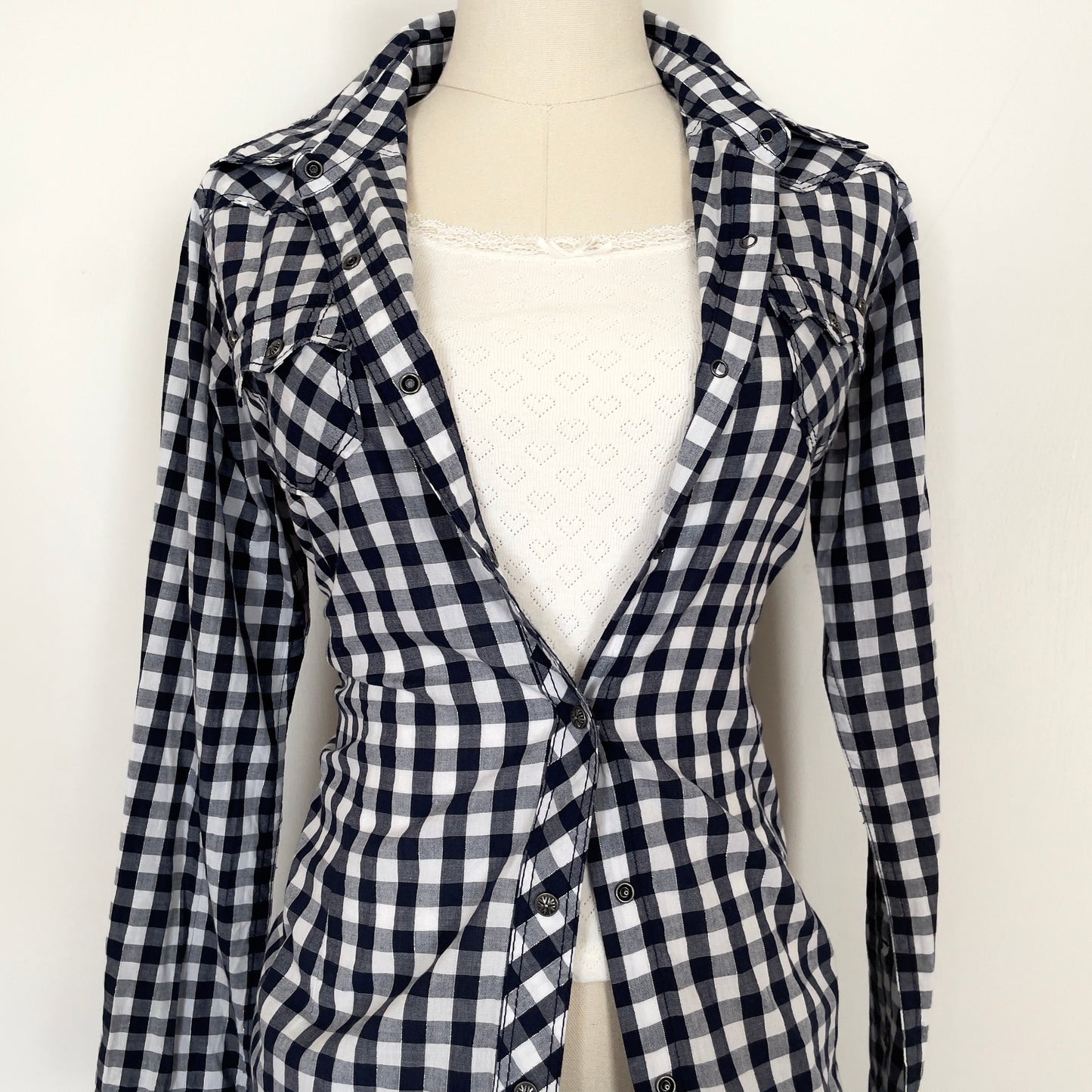 NWT Ariat- Blue Check Button Up