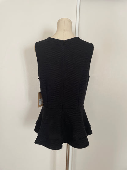 Halogen Sleeveless Black Peplum Dress
