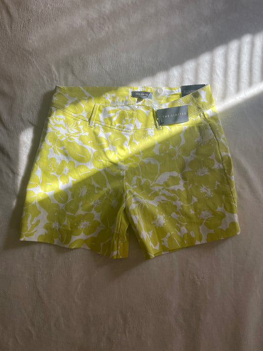 The Limited Lime Green and White Floral Women Shorts