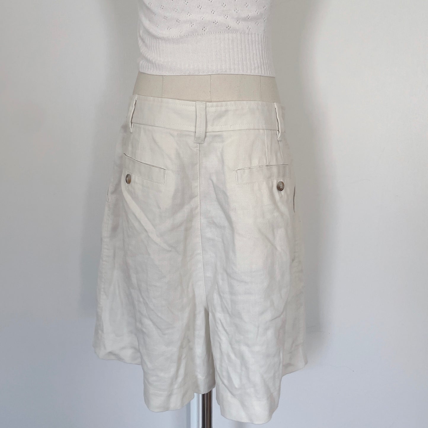 Madewell- Clarke Pleated Shorts, Travel Linen-Blend