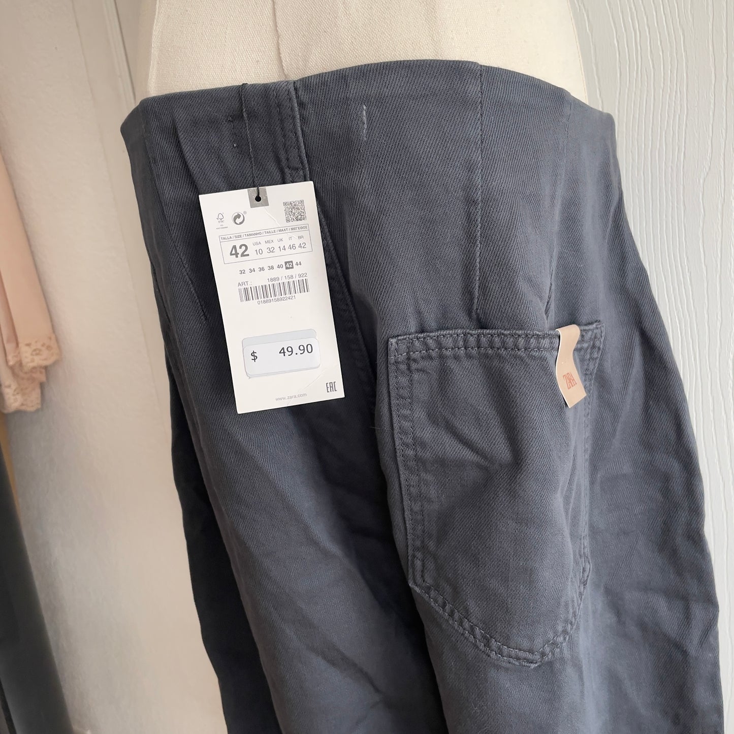 NWT Zara Dark Blue Trousers