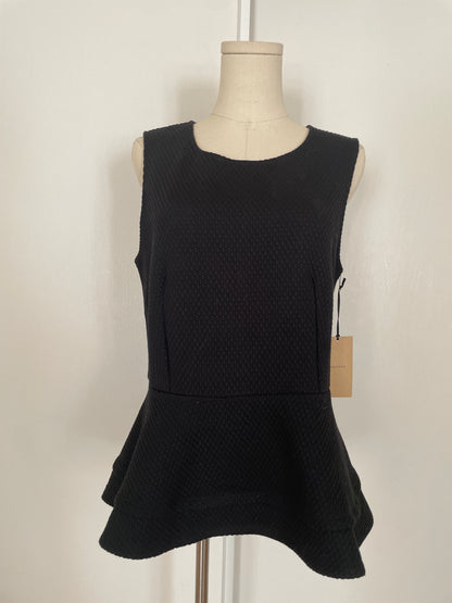 Halogen Sleeveless Black Peplum Dress