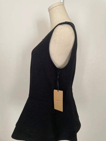Halogen Sleeveless Black Peplum Dress