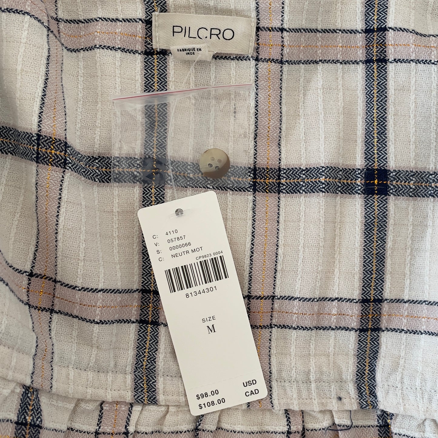 NWT Anthropologie- Neutral MOT Button Up