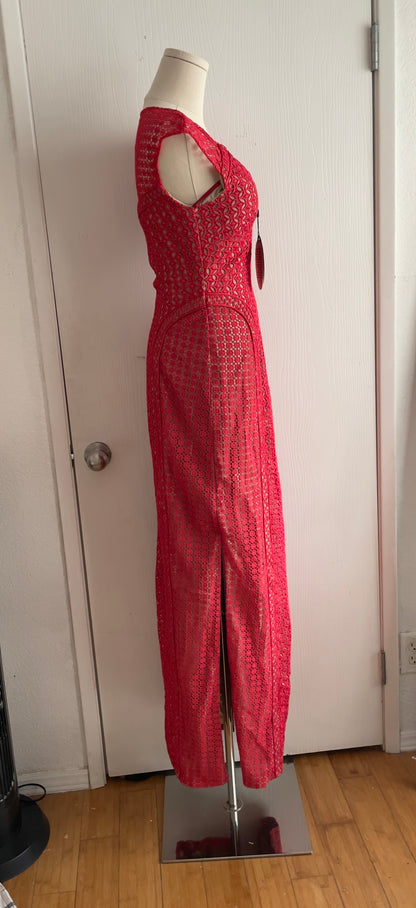 NWT Bariano Red Maxi Dress