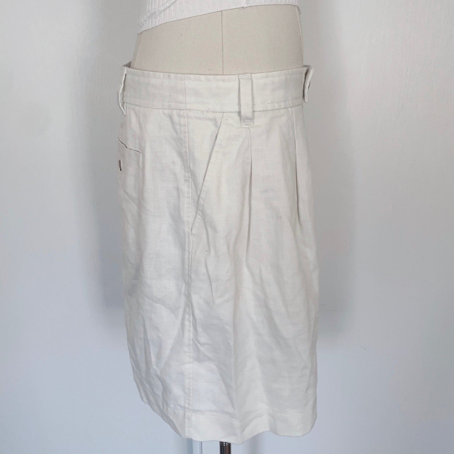 Madewell- Clarke Pleated Shorts, Travel Linen-Blend