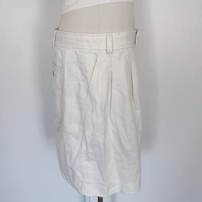 Madewell- Clarke Pleated Shorts, Travel Linen-Blend