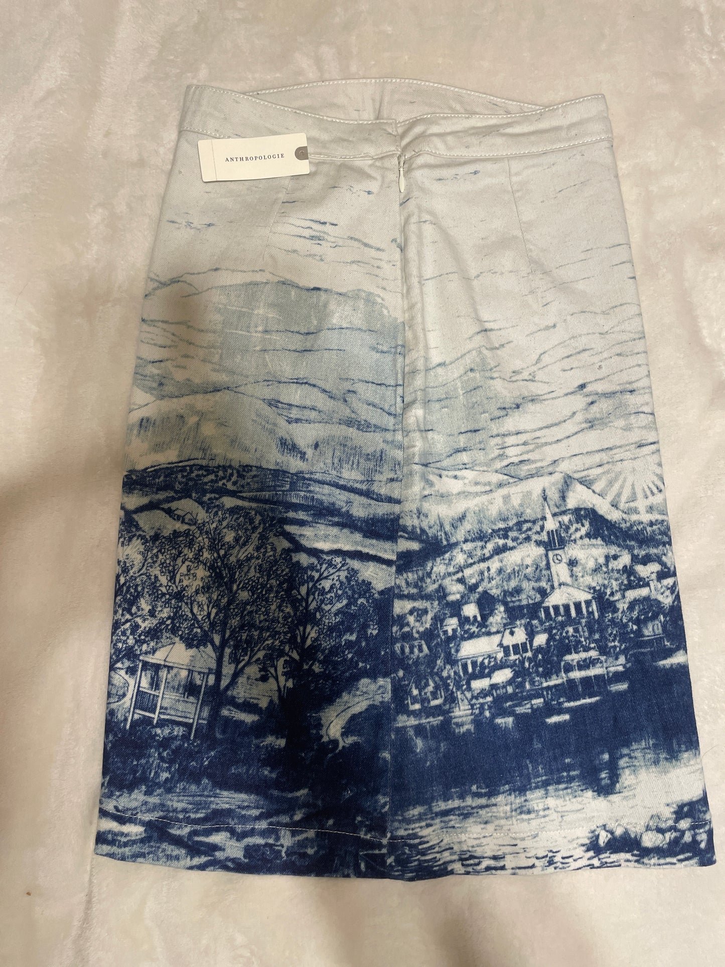 Anthropologie Landscape Cotton Skirt