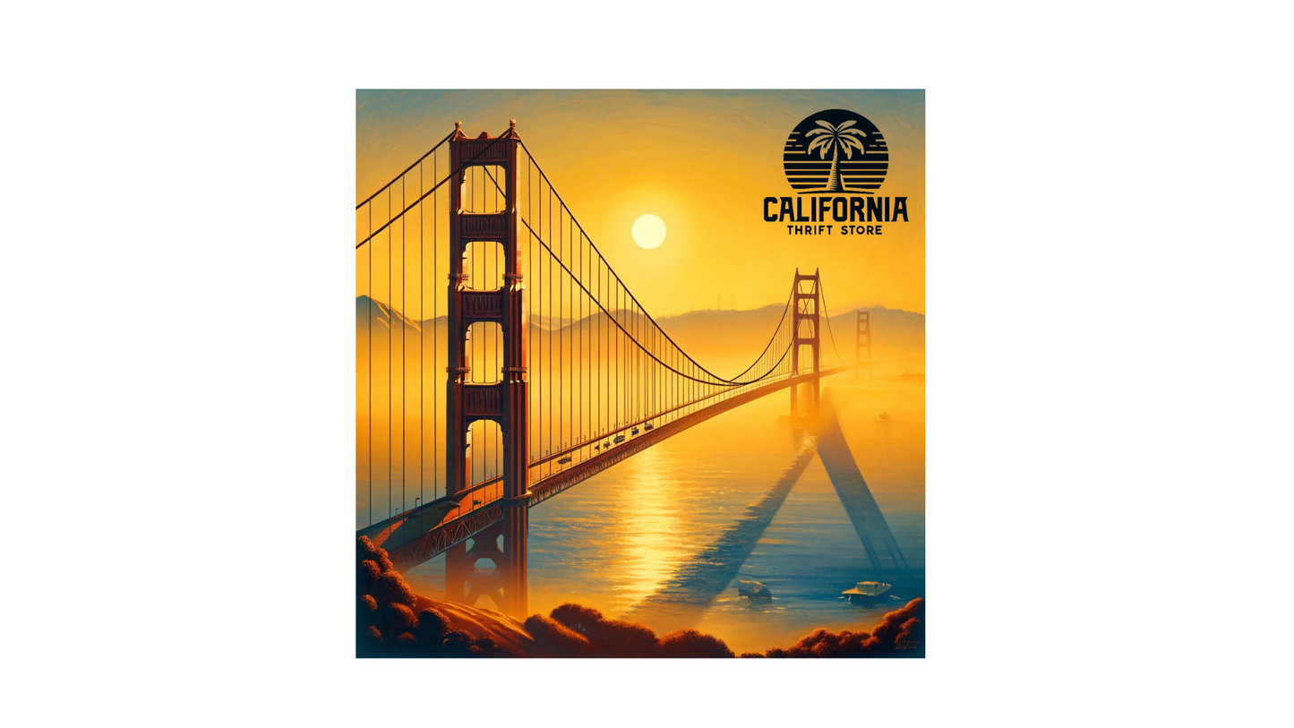 [Digital Art] Golden Gate Bridge Sunrise Oil Painting